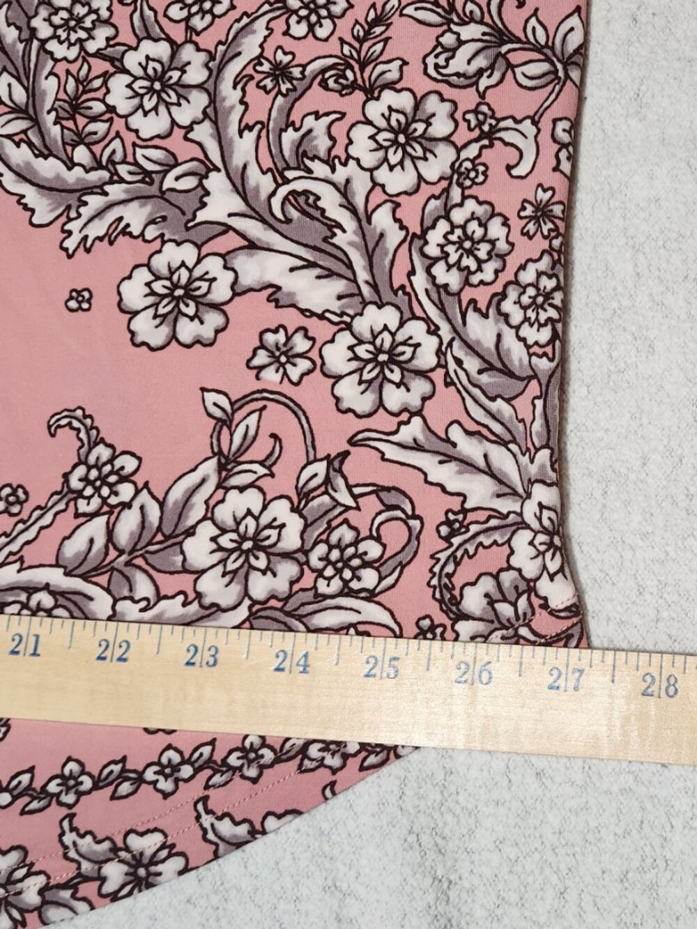 Belle by Kim Gravel Top Pink Floral Half Button Down Top, 1X - Picture 12 of 15
